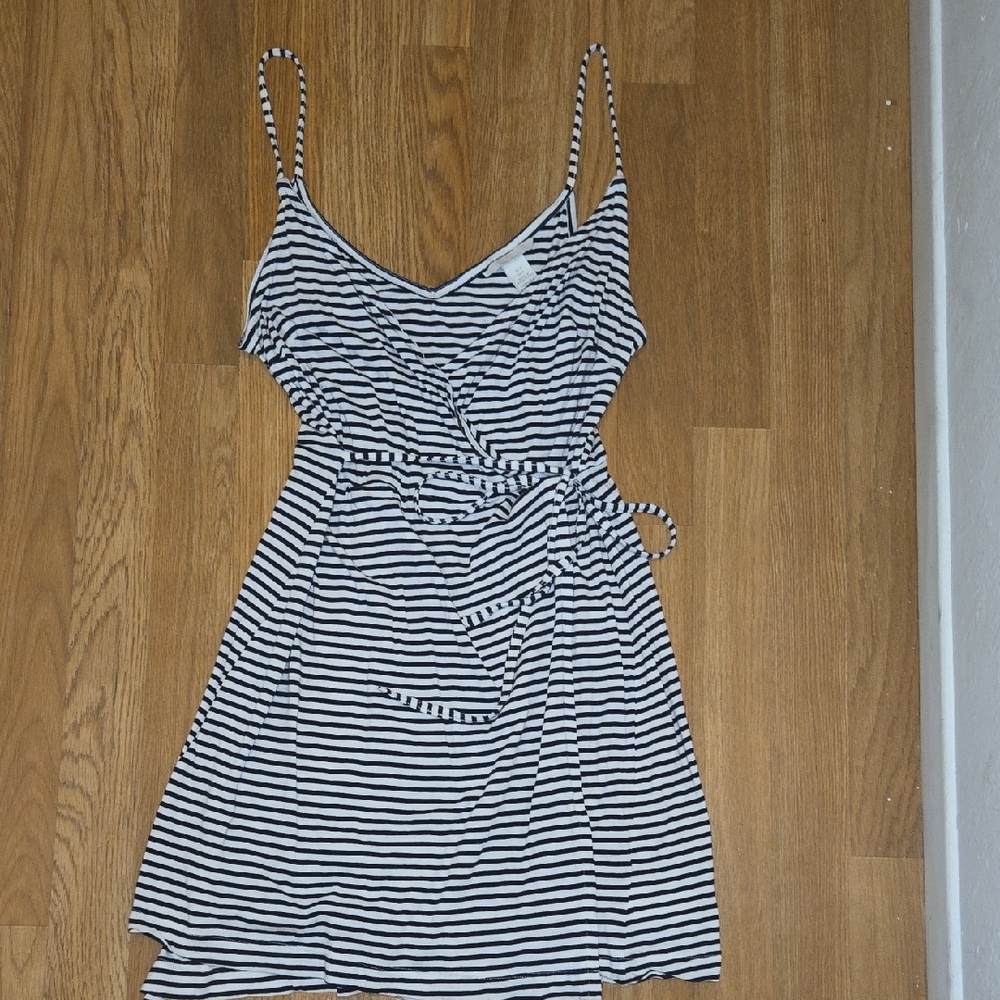 H&M Navy and White Striped Top